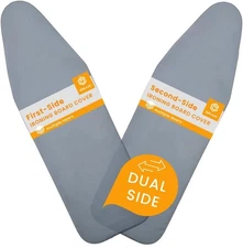 SAVUK Ironing Board Cover and Pad Dual Side X2 Lifetime Double Sided Grey 