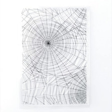 Welcome to Joyful Home 1Pc Spider Web Halloween Clear Stamp for Card Making Deco