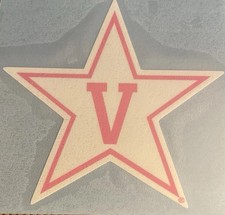 Vanderbilt Commodores Pink Star V Window Decal