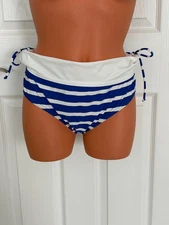Fig Leaves Midnight Grace Blue Fold Over Bikini Pant Only NWT