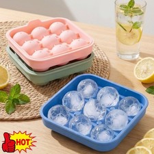 Large Ice Cube Tray Ball Maker Big Silicone Mold Sphere Whiskey Round Mould DIY