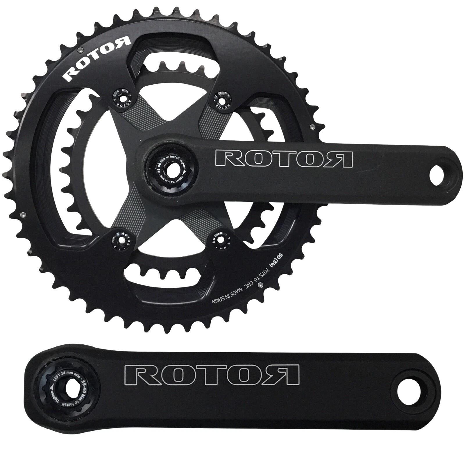 Rotor NS24 Road Crankset 50/34T 175mm 24mm Spindle 110&times;4 BCD 10/11‑Speed