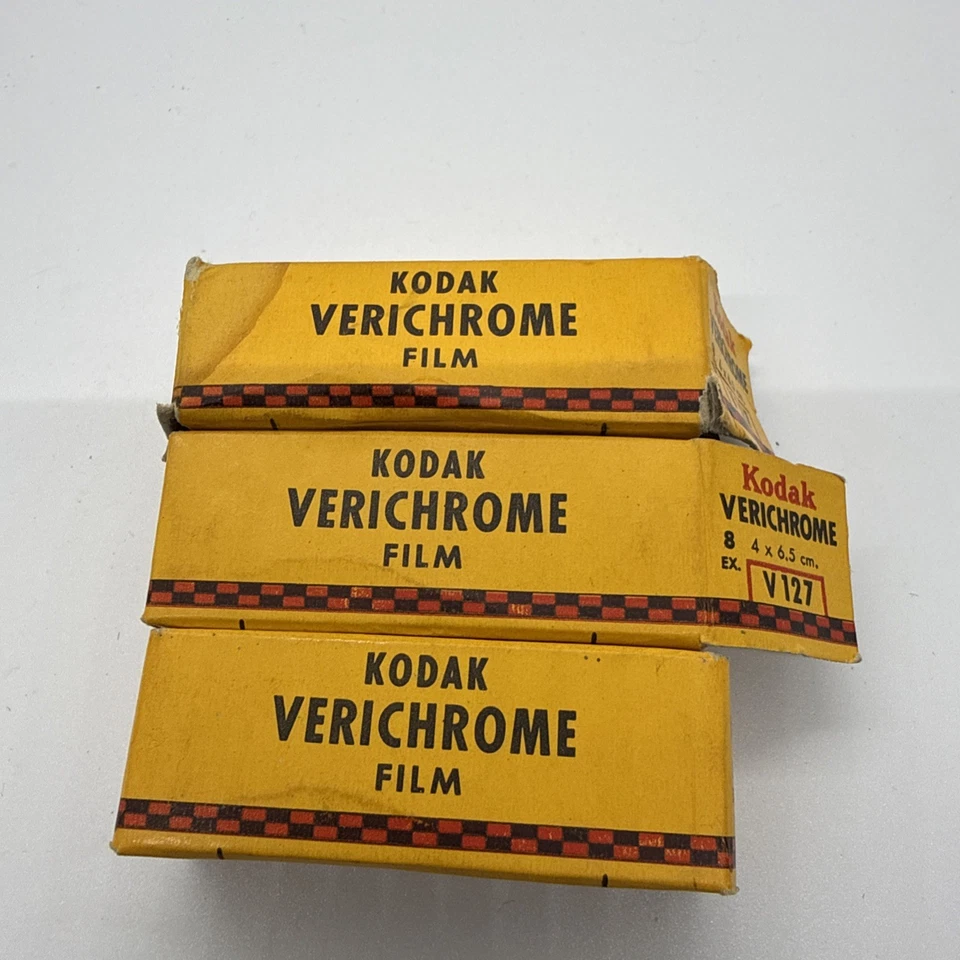 Kodak Verichrome V127 Sellado De Colección 3 Rollos Nunca Usado A9 Foto 2 de 4