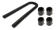 RACING POWER CO-PACKAGED Black 48in Stainless Radiator Hose Kit R7310BK