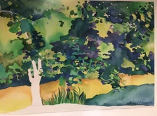 Richard C. Karwoski (1938-1993)-“Dreamscape” Watercolor, Signed Framed CA 1960’s