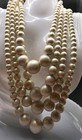 Vintage 4 Strand White Faux Pearl Necklace 10 Inches — photo 4