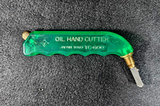 Oil Hand Cutter Japan Toyo TC-600 Green Vintage Pistol Grip Glass Cutting Tool