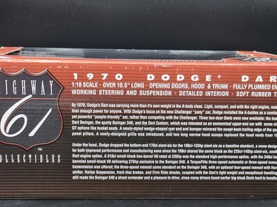Highway 61 DCP 1970 Dodge Dart Swinger Blue 50512 1:18 Scale