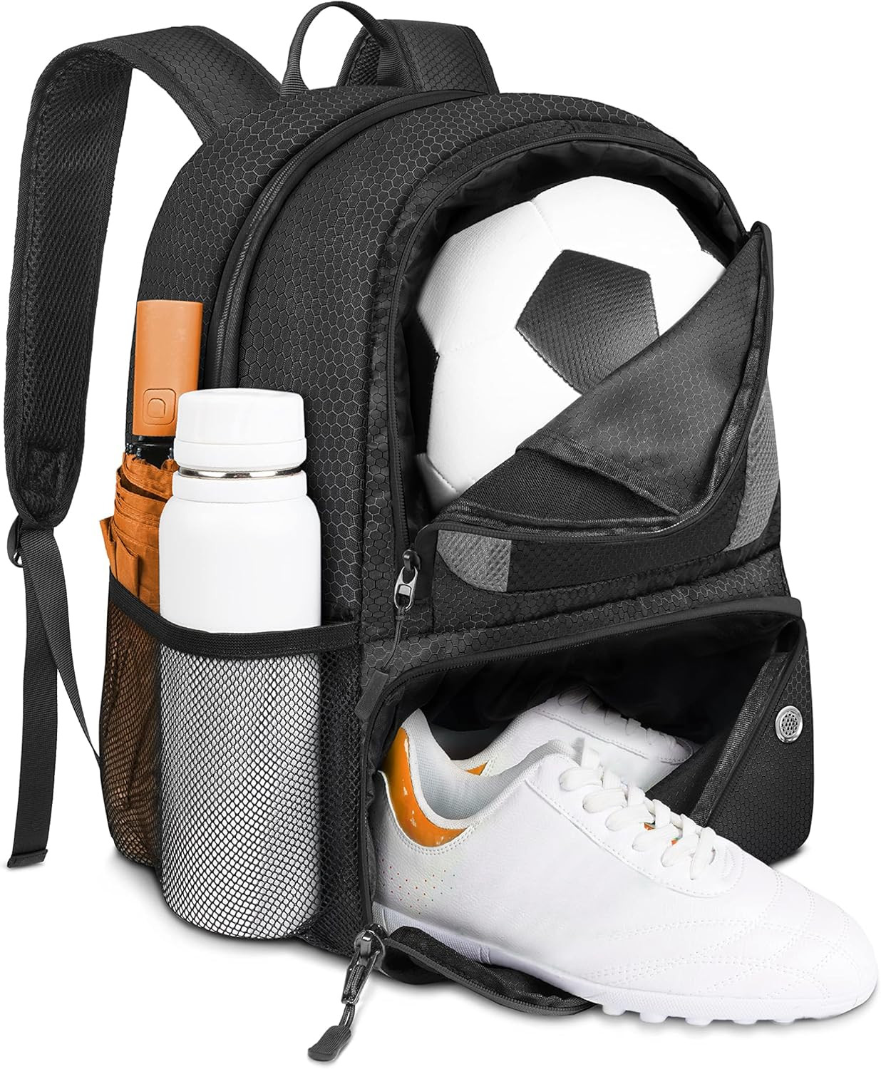 YOREPEK Soccer Backpack,Soccer Bag with Ball Holder, Water R
