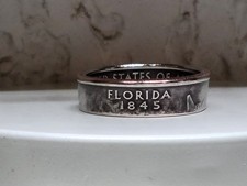 FLORIDA - Size 9  State Quarter Coin Ring