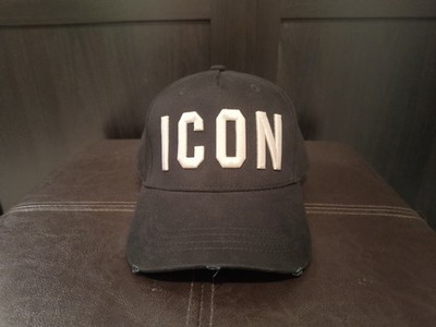 Dsquared Hat One Size Fits Most Adjustable Distressed black