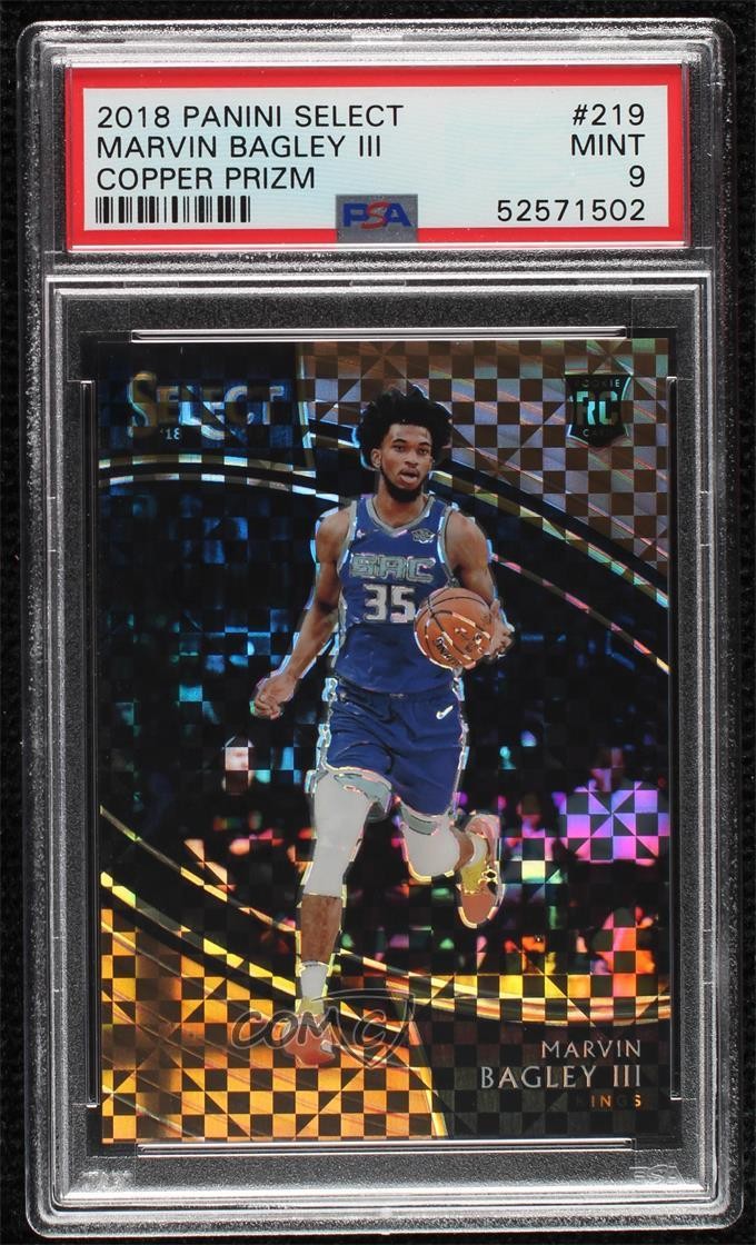 2018 Panini Select Courtside Copper Prizm 13/60 Marvin Bagley III PSA 9 MINT e1e