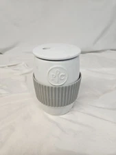 Pampered Chef Microwave Ceramic Egg Oatmeal Cooker Silicone Sleeve 20b