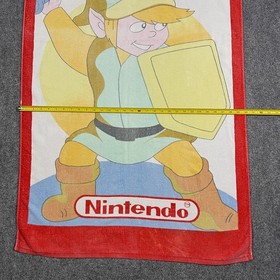 VINTAGE Nintendo 1988 Legend Of Zelda Beach Towel Link NES Videojuego A&ntilde;os 80 DEFECTOS