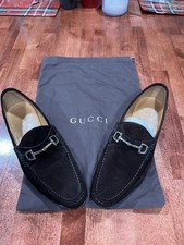 Gucci Brown Suede Bit Loafer Men's Dress Shoes Size 9.5 (fits like 10.5)
