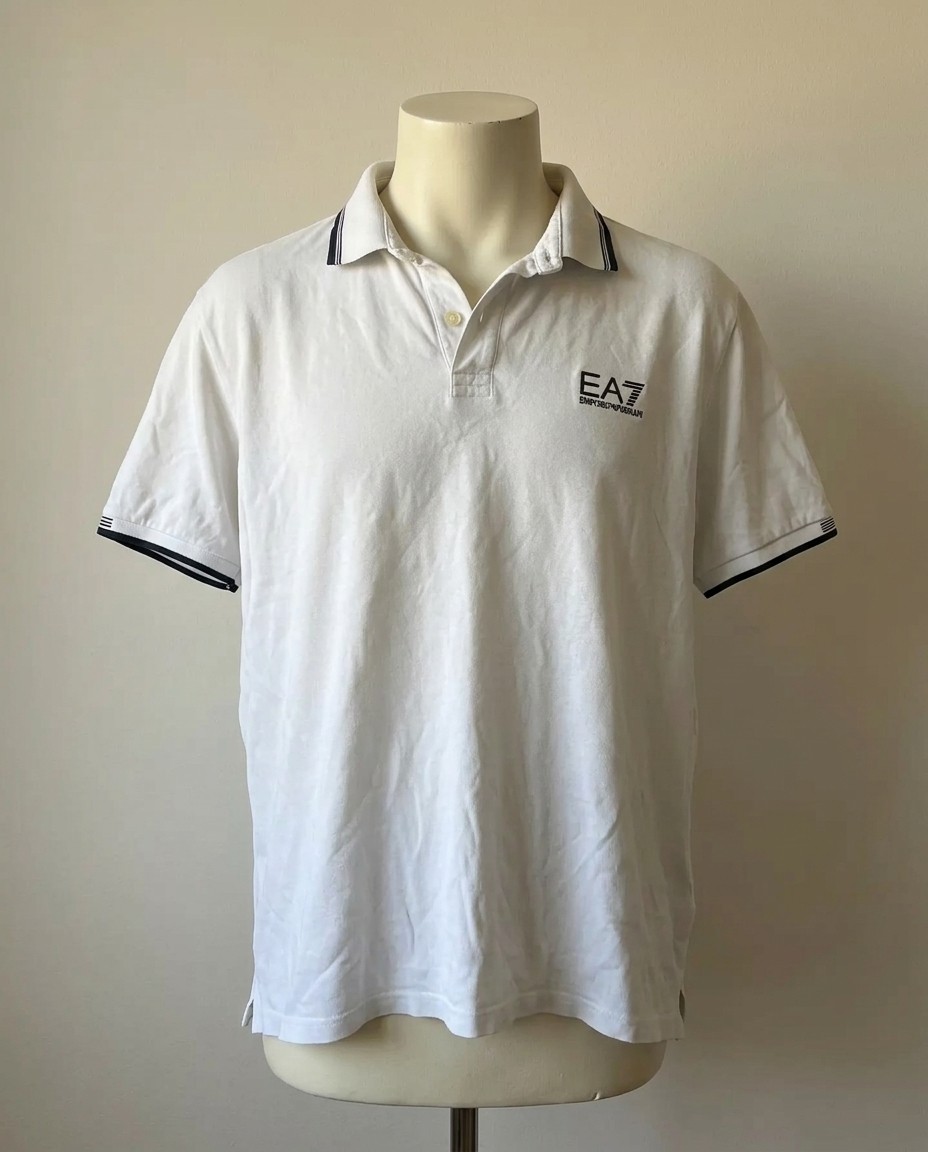 EMPORIO ARMANI POLO UOMO TG.XXL BIANCO ORIGINALE