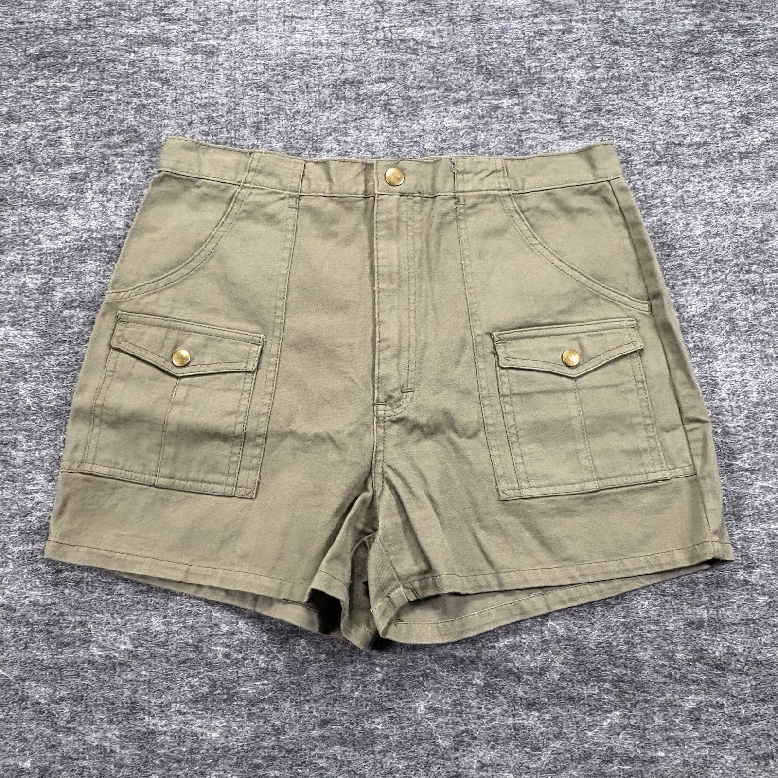 VTG Britannia Shorts Men’s 34 Olive Green Cargo Utility Military Style 90s
