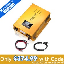 ECO-WORTHY 3000W 12V Pure Sine Wave Inverter Charger,12V DC to 120V AC Converter