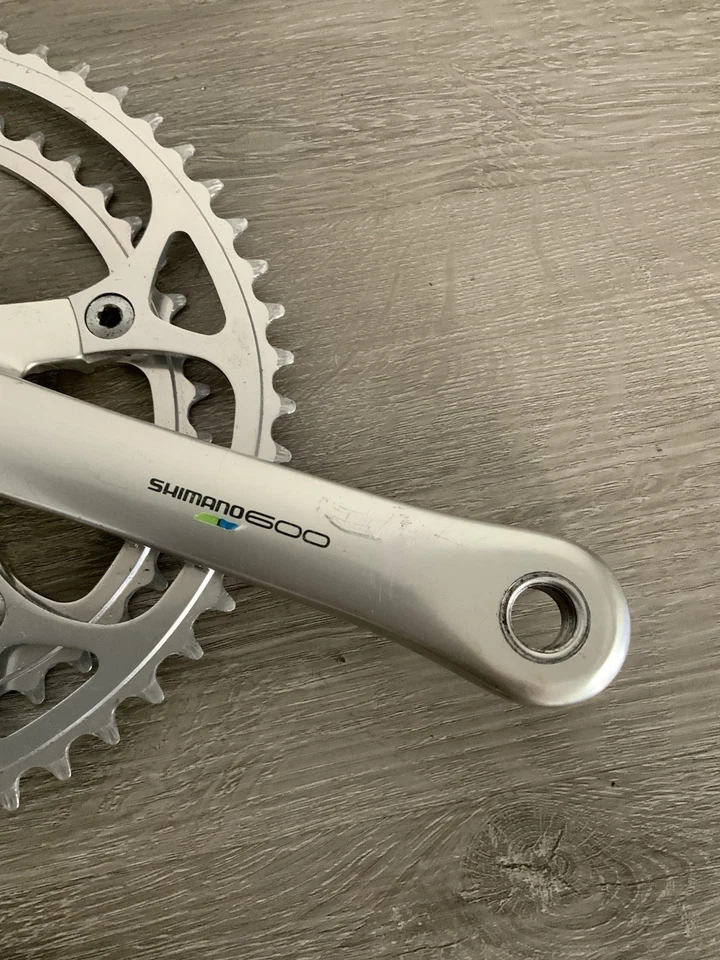 JUEGO DE BIELAS SHIMANO 600 ULTEGRA DOBLE 52-42 DIENTES 170 MM BRAZOS 6400 6, 7, 8 VELOCIDADES Foto 4 de 4