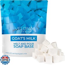 velona 2 LB - Goats Milk Soap Base Pre-Cut Cubes  SLS/SLES Free