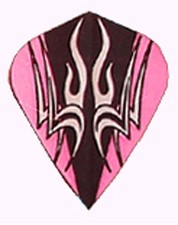 Amerithon - The Best Dart Flights- PINK, Black, Silver Tribal Kite - 5 Sets