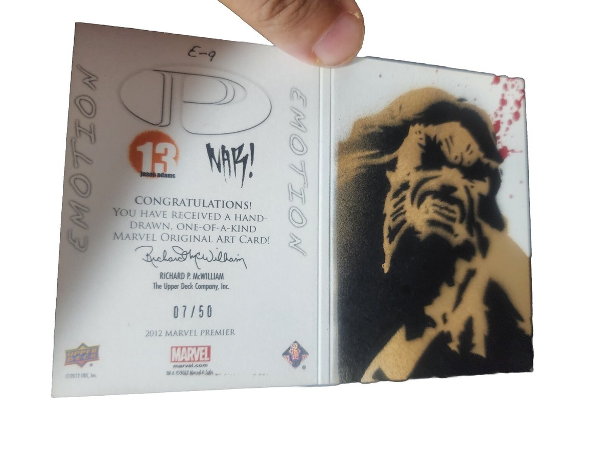 Sabretooth 2012 Marvel Premier Emotion Card - E-9 07/50 NAR Jason