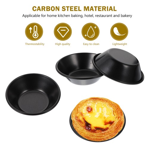 4 Pcs Non-stick Bakeware Airfryer Accessories Egg Tart Mold Mini Baking Pans - Picture 10 of 12