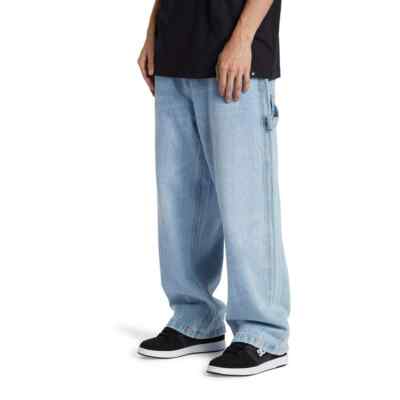 DC Worker Baggy Carpenter Jeans Indigo Light UK