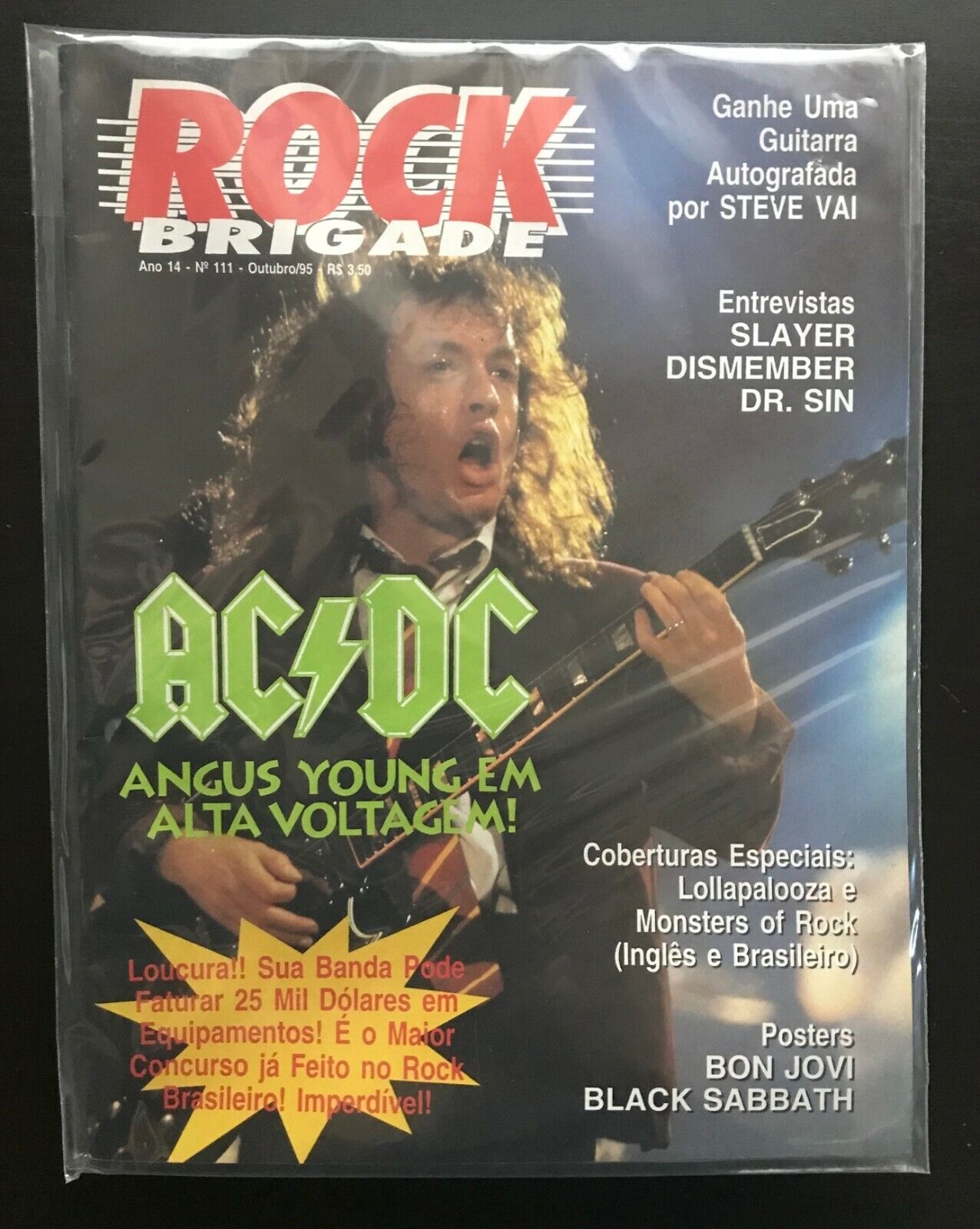 Rock Brigade Magazine Brazil Vol 111 AC/DC SLAYER BON JOVI BLACK SABBATH  VAI