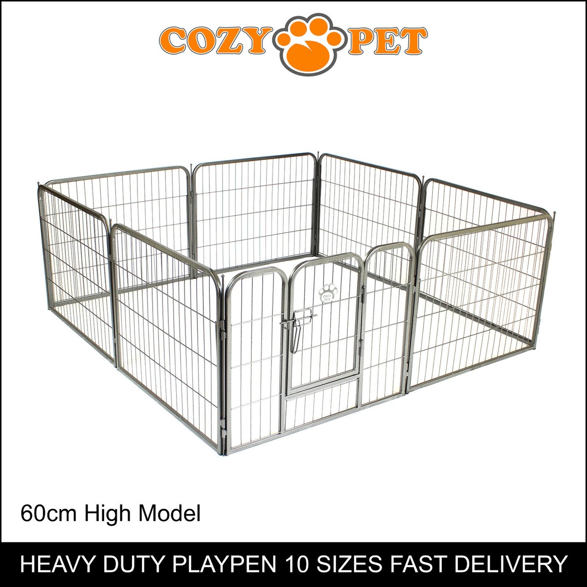 Heavy Duty Cozy Pet Puppy Playpen 60cm High Panel Run Crate Pen