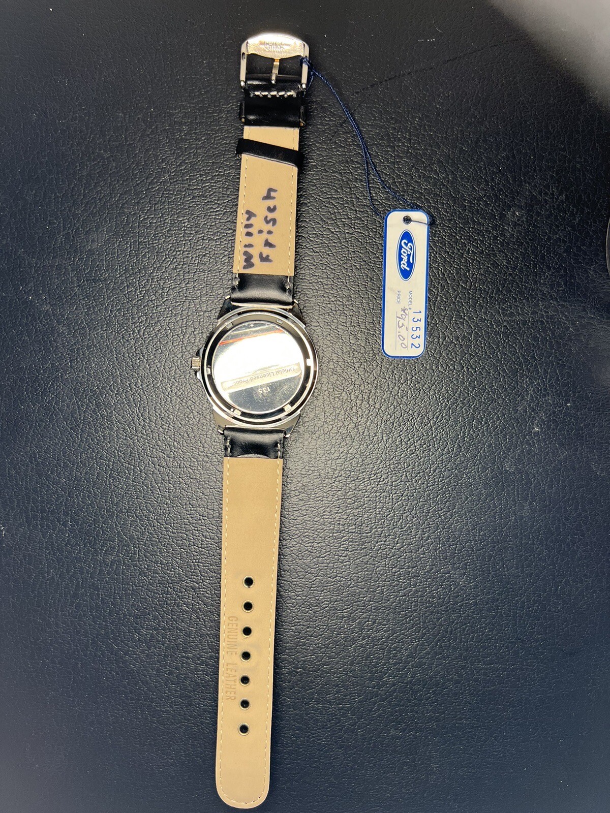 1999 Limited Edition Ford Mustang 35Th Anniversary Watch Leather Strap Rare NEW - Picture 7 of 8
