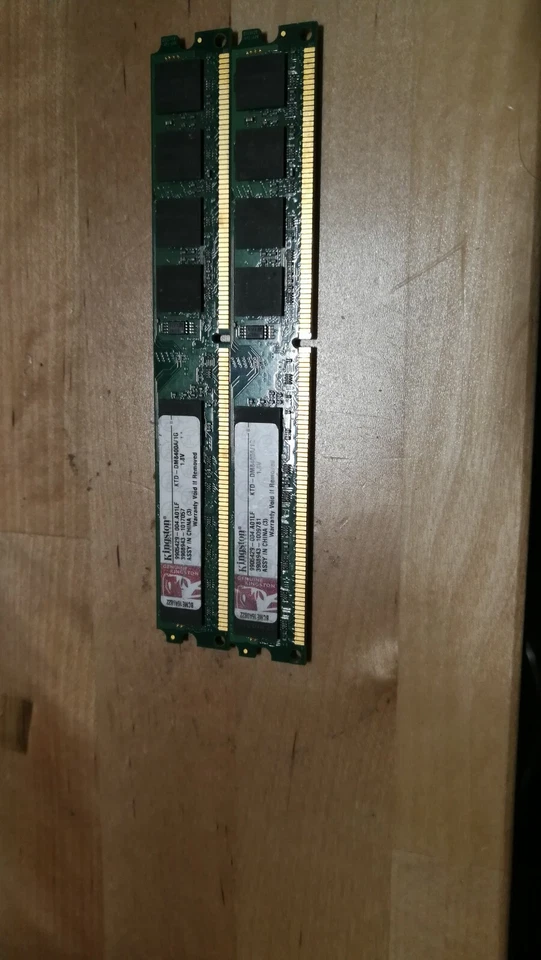 Pair of KINGSTON 1GB PC2-4200 DDR2-533 UNBUFF 9905429-004 FREE SHIPPING. - Image 2 of 4