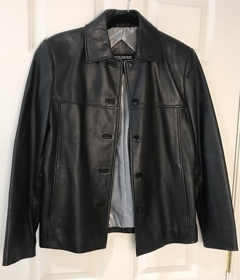 Valerie Stevens 90's Women's Genuine Lamb Black Leather Jacket