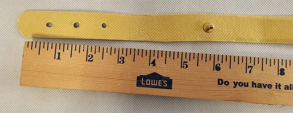 Cinturón Carlisle Vintage Para Mujer Amarillo Cuero Genuino Talla Pequeña Años 90 Temático Foto 3 de 4