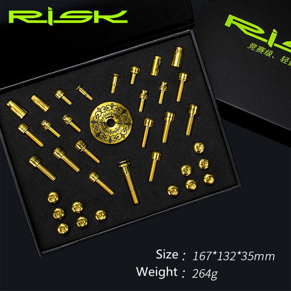 36pcs Titanium Alloy Screw Kits for MTB Bike Common Bolts Screw with Washer - Image 3 of 4