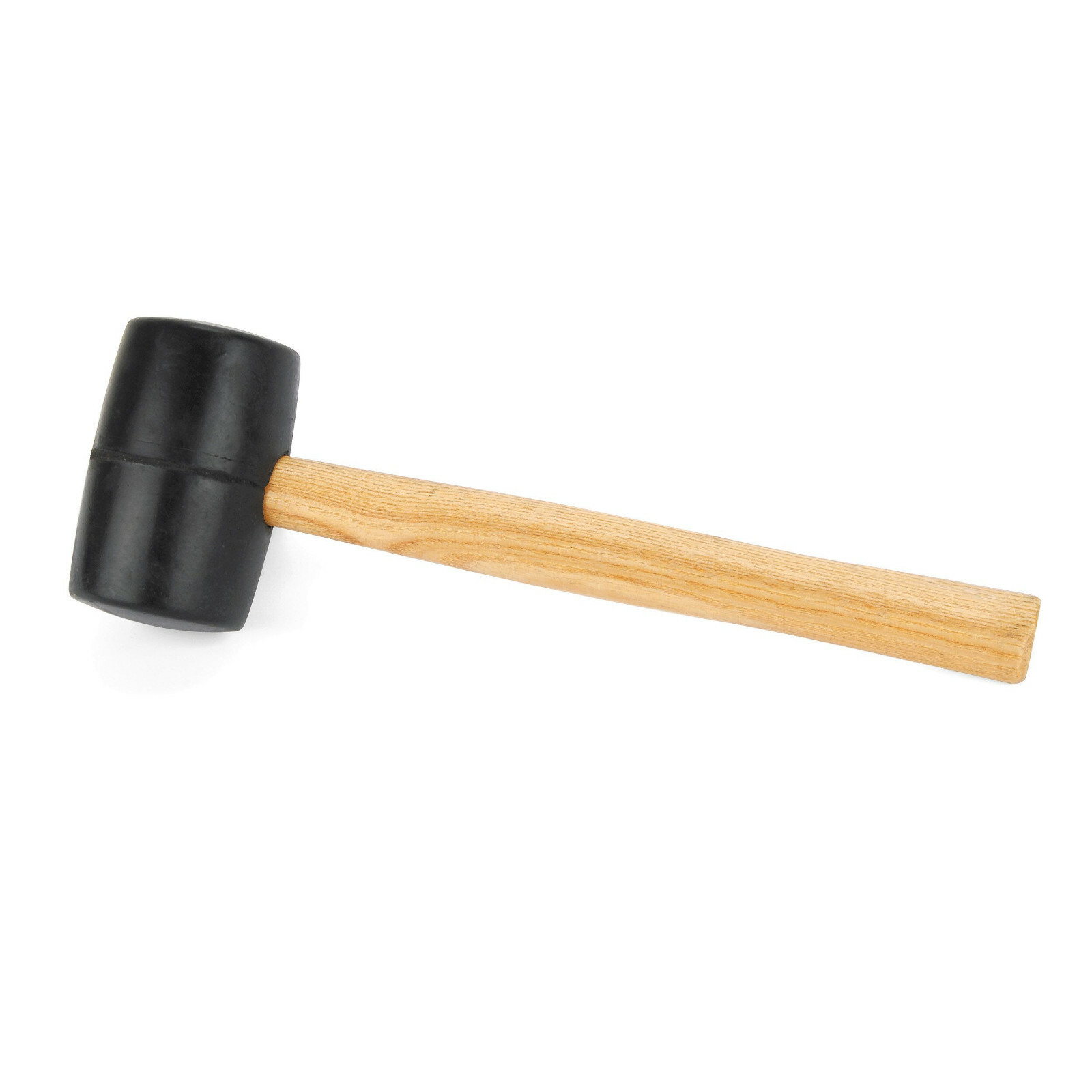 Heavy Duty Black Rubber Mallet with wodden handle 500g