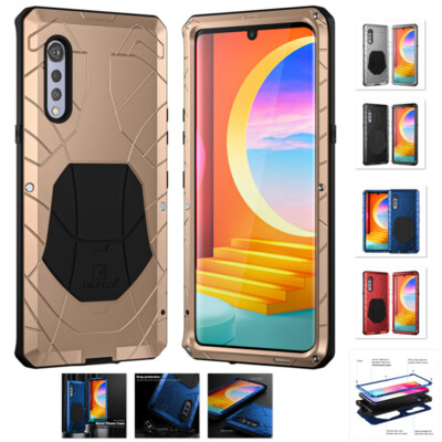 New iMATCH Shockproof Silicone Bumper Metal Case Cover for LG velvet 5G 