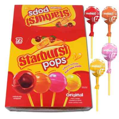 Starburst Original Lollipops - 0.85 Ounce Pops - 72 Count - FREE SHIPPING