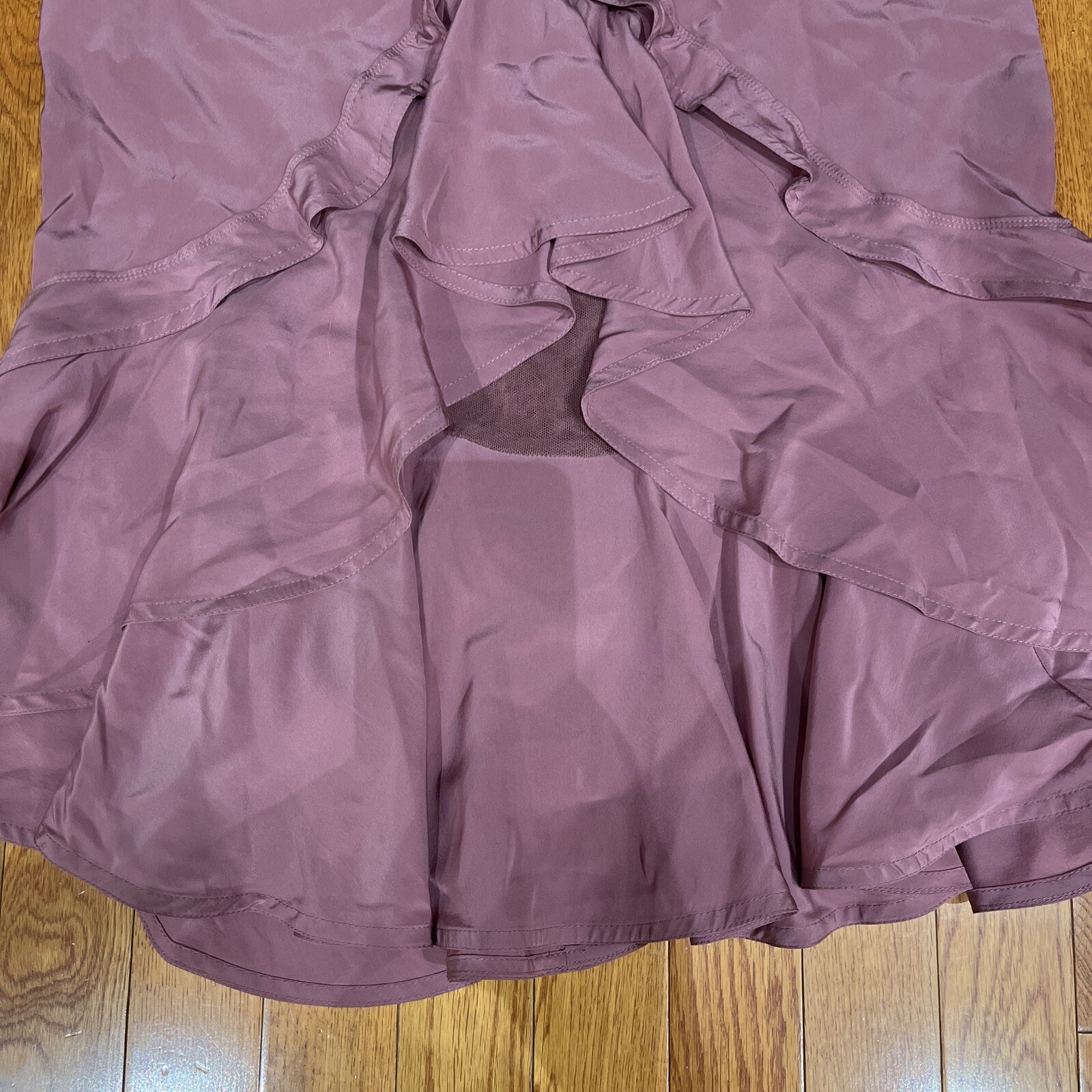 ICONICO!!! GONNA TOM FORD YVES SAINT LAURENT AUTUNNO 2003 ROSA POLVEROSA SETA ARRICCIATA