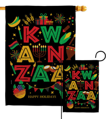 Kwanzaa Holiday Garden Flag Black History Decorative Gift Yard House Banner