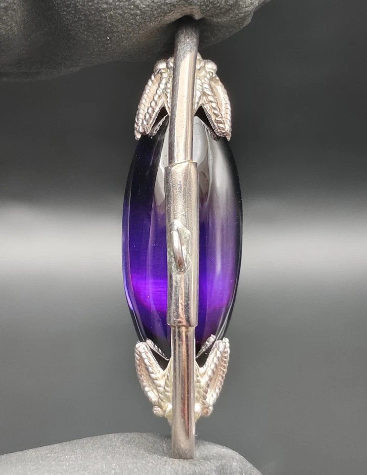 Holy Collection Púrpura Naga Ojo Cápsula Garra Rugby Plata Gorra Amuleto Tailandés CK706 Foto 3 de 4