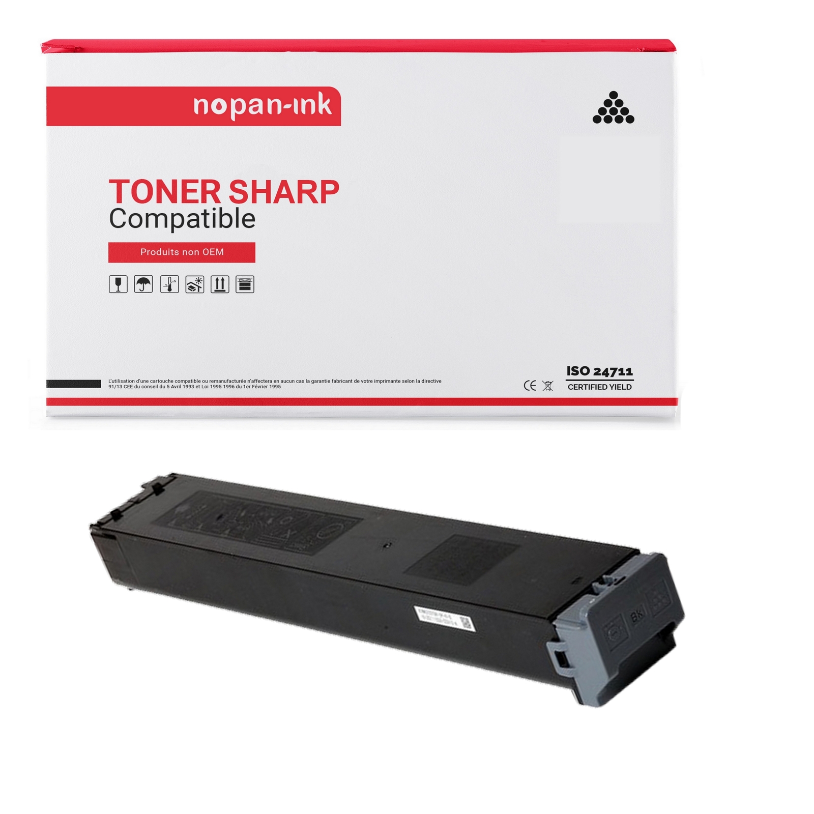 Toner MX-36GTBA compatible Sharp NOPAN-INK pour recharger l'imprimante du cabinet