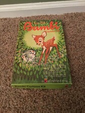 Vintage 1960  s Walt Disney Bambi Colorforms Cartoon Kit