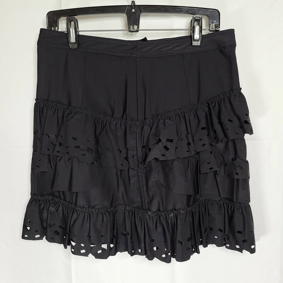 Et Compagnie Short Black Ruffled Skirt Size 7 FAST US SHIPPING
