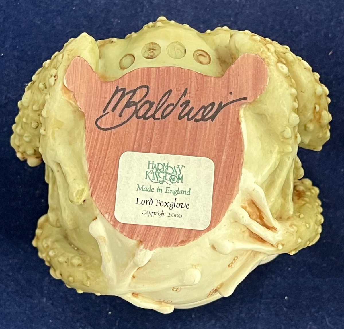 Harmony Kingdom ~ LORD FOXGLOVE ~ Toad ~ UK Made Box