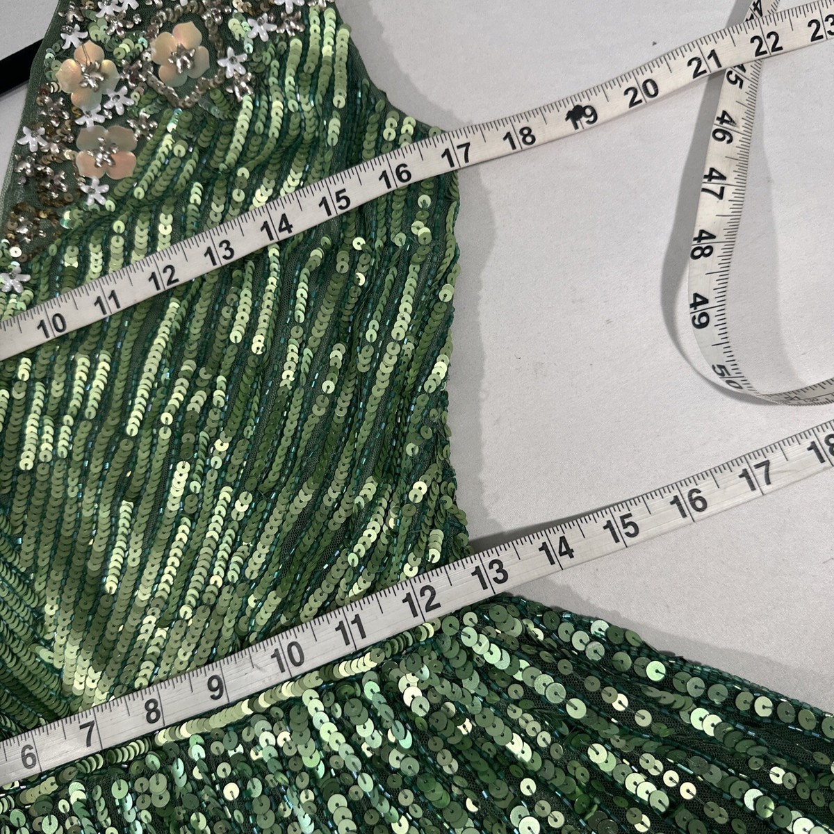 NWT$798 Mac Duggal [ 6 ] Sequin Floral Embellished Evening