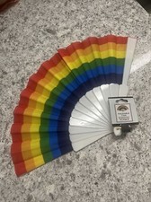 Pride Rainbow Folding Hand Held Fan