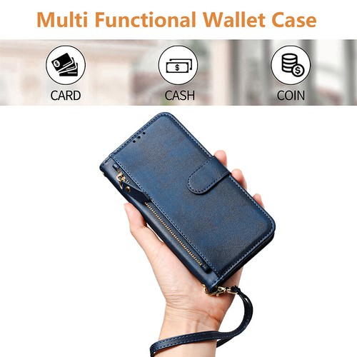 For Samsung A56 A36 A54 A55 A35 Luxury Leather Zipper Purse Wallet Case Cover - Picture 32 of 50