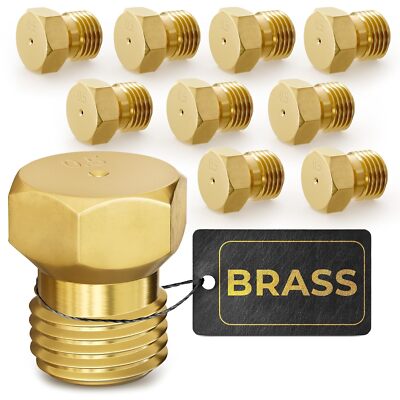 10PCS Propane to Natural Gas Orifice Kit   M6 Brass Nozzles for Grill & Stove*