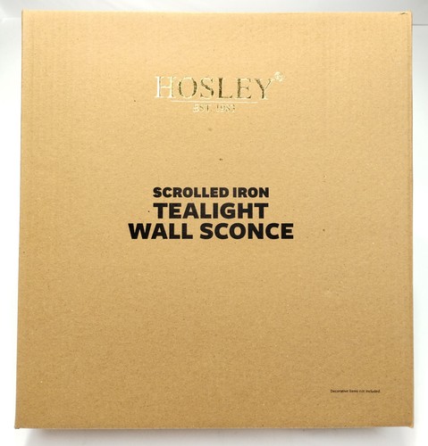 2 Pack - Hosley Collection Scrolled Iron Tealight Wall Sconce, 17 x 12, Holds 8 - Picture 3 of 6